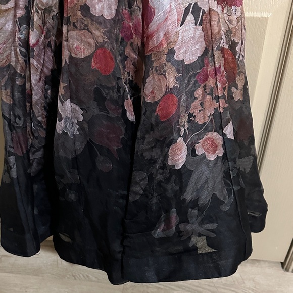 Zimmermann Black and Pink Floral Long Sleeve Dress - Picture 6 of 7